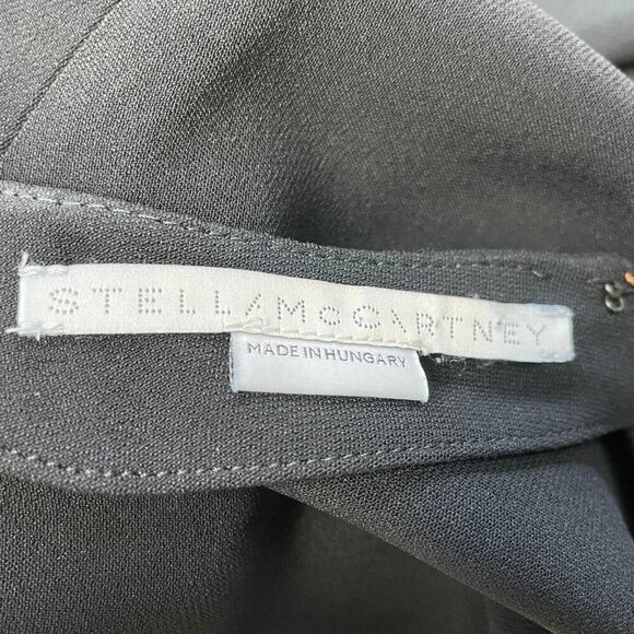 Stella McCartney Designer Slvless Midi Dress Silver Metal Hardware Black Sz 42 - Picture 10 of 14